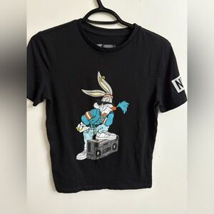 Warner Bros. Black Looney Tunes T-Shirt unisex size small - medium